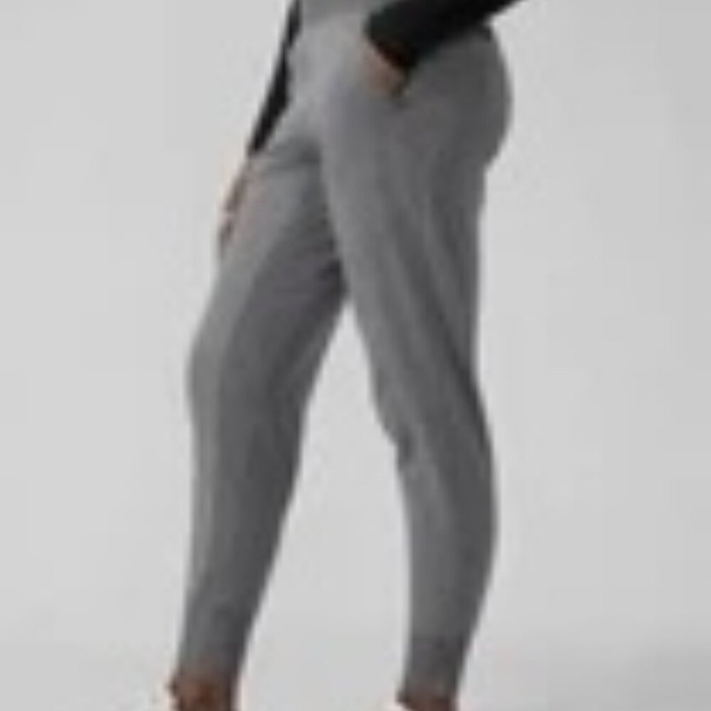 Athleta Venice High Rise Jogger Pants Heather Gray SZ MEDIUM